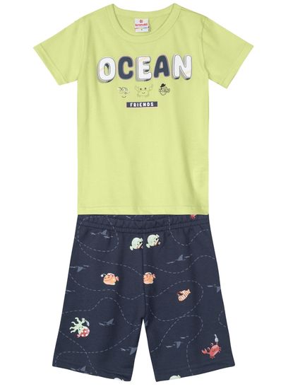 Conjunto infantil menino com camiseta e bermuda Brandili - 1