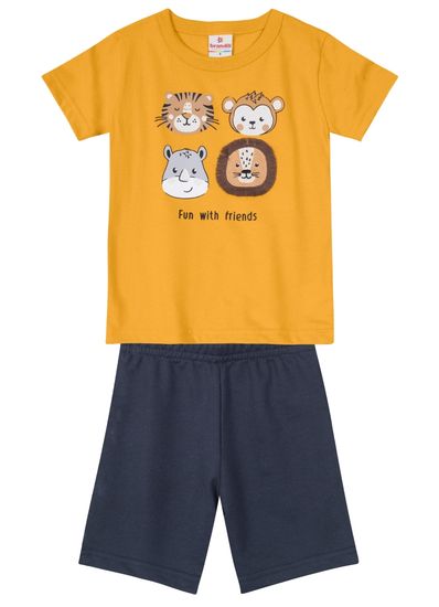 Conjunto infantil menino com camiseta e bermuda Brandili - 1