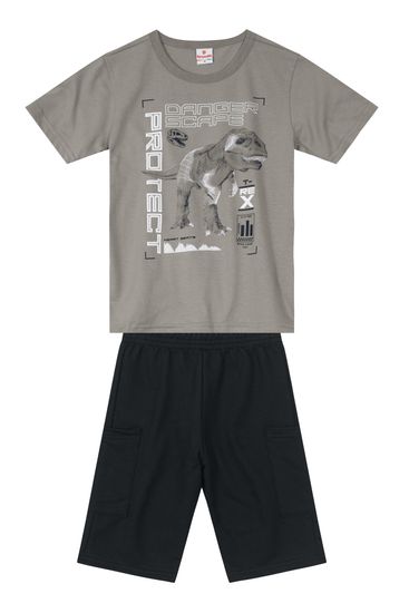 Conjunto infantil menino com camiseta e bermuda Brandili - 10
