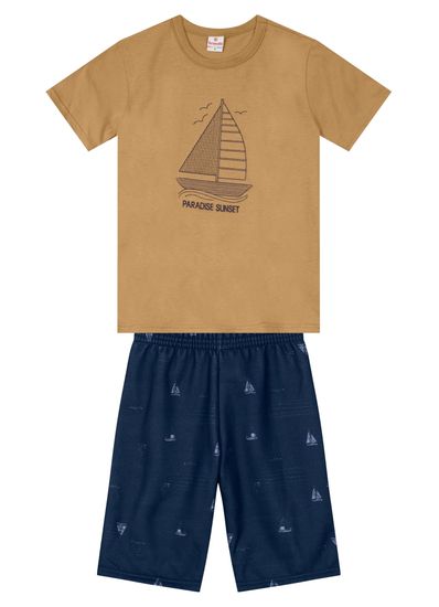 Conjunto infantil menino com camiseta e bermuda Brandili - 10