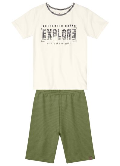 Conjunto infantil menino com camiseta e bermuda Brandili - 10