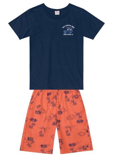 Conjunto infantil menino com camiseta e bermuda Brandili - 4