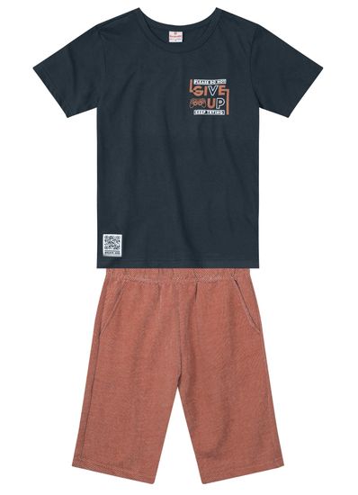 Conjunto infantil menino com camiseta e bermuda Brandili - 4