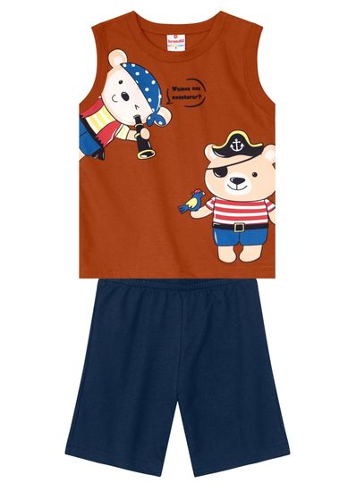 Conjunto infantil menino com regata Brandili - 3