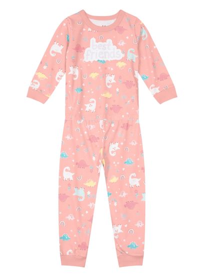 Pijama longo infantil menina com estampa brilha no escuro Brandili - 1