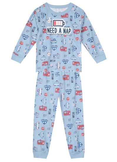 Pijama infantil menino com estampa brilha no escuro Brandili - 2