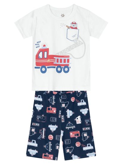 Pijama infantil menino com estampa brilha no escuro Brandili - 10