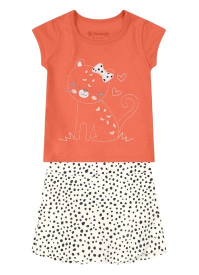 Conjunto bebê menina com shorts saia Brandili Baby - 1