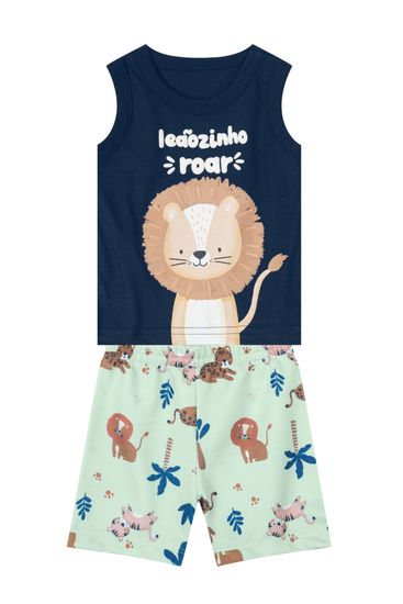 Conjunto bebê menino com regata e bermuda Brandili Baby - P