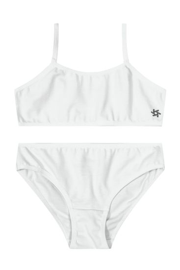 Conjunto top e calcinha infantil menina em cotton Brandili - P