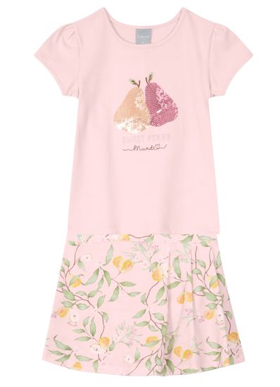 Conjunto infantil menina em cotton Mundi - 10