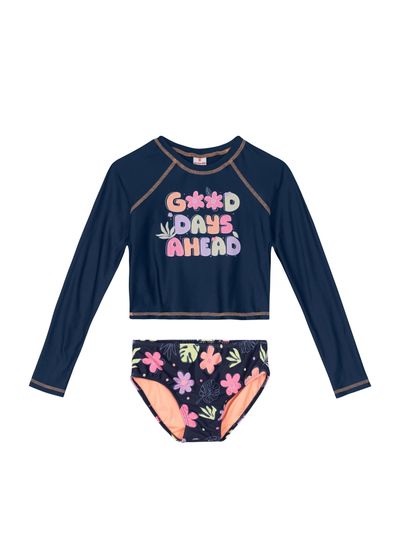 Biquíni em malha UV infantil menina Brandili - 10