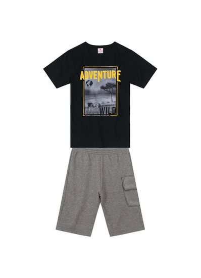 Conjunto infantil menino com camiseta e bermuda Brandili - 10