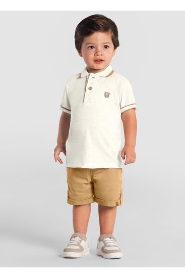 Camisa polo infantil menino em piquet comfort Mundi - 16