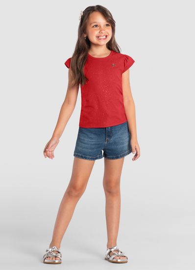 Blusa infantil menina com brilho Brandili - 12