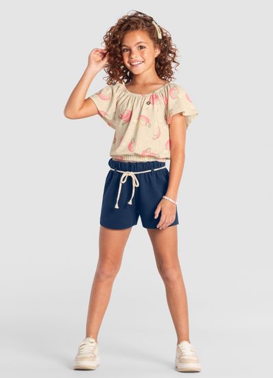 Conjunto infantil menina estampado Brandili - 10