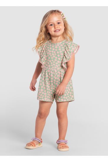 Macaquinho infantil menina animal print Brandili - 1
