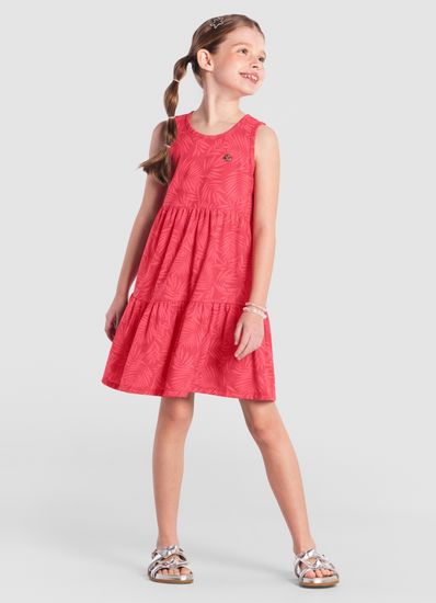 Vestido infantil menina de folhas Brandili - 4