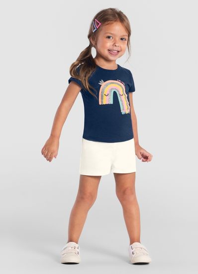 Blusa infantil menina de arco-íris Brandili - 4