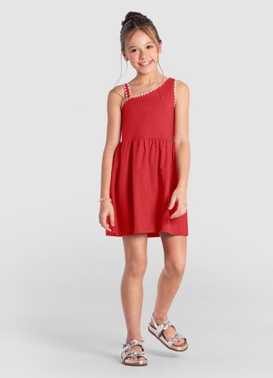 Vestido infantil menina com mangas assimétricas Brandili - 12