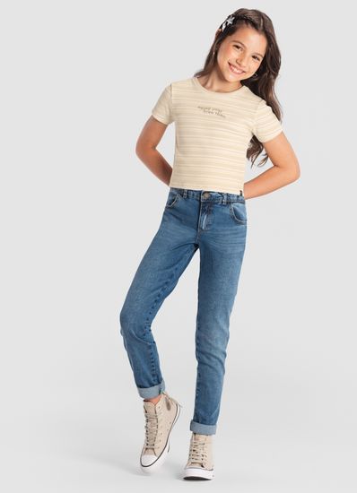 Blusa cropped teen menina listrada Brandili Young - 10