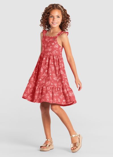 Vestido infantil menina jardim de borboletas Brandili - 12