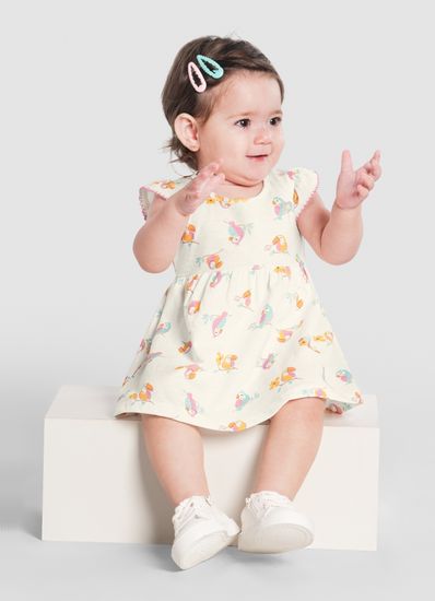 Vestido bebê menina tucano Brandili Baby - P