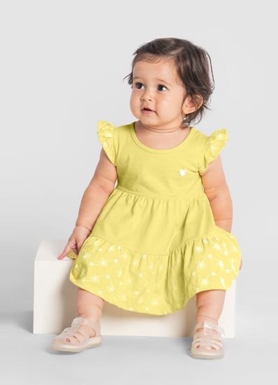 Vestido bebê menina de florzinhas Brandili Baby - G