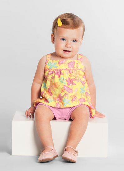 Conjunto bebê menina de folhas Brandili Baby - 2