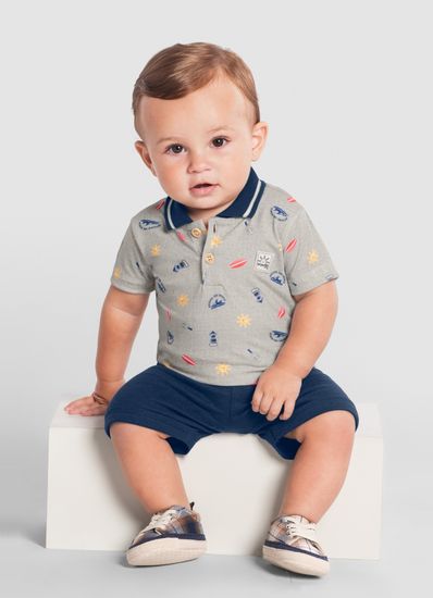 Conjunto bebê menino de praia Brandili Baby - P