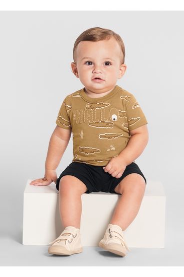 Conjunto bebê menino de jacaré Brandili Baby - G