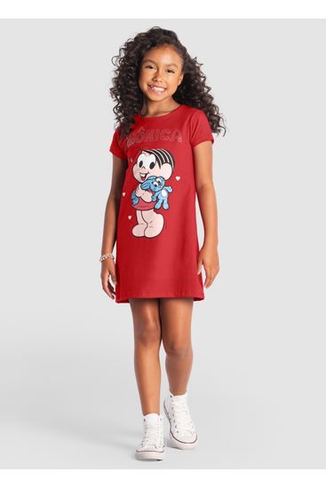 Vestido infantil menina da turma da mônica Brandili - 4