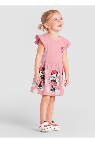 Vestido infantil menina da minnie mouse Brandili - 2