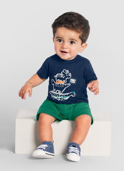 Conjunto bebê menino de dinossauros Brandili - M