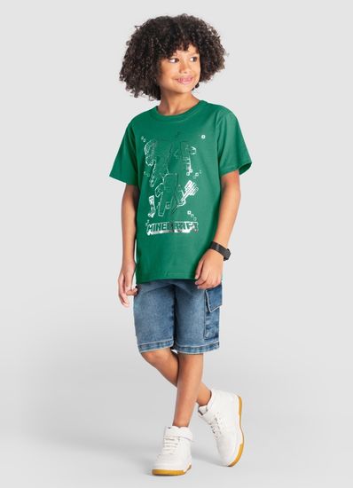 Camiseta infantil menino do minecraft Brandili - 10