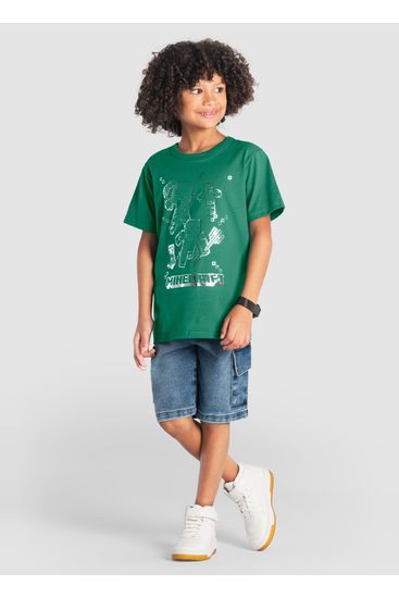 Camiseta infantil menino do minecraft Brandili - 12