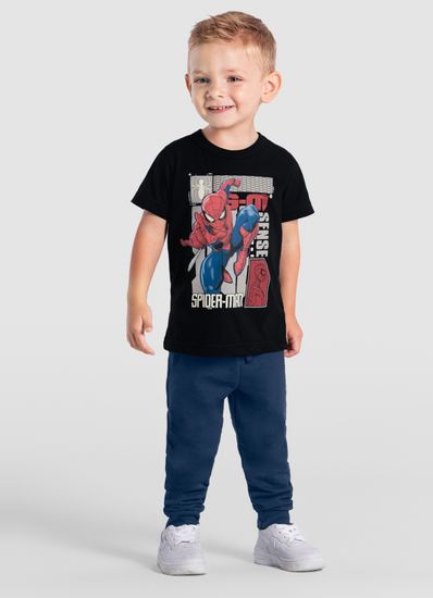 Camiseta infantil menino do homem-aranha que brilha no escuro Brandili - 1