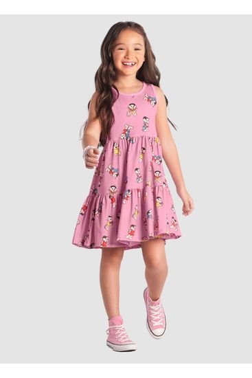 Vestido infantil menina da turma da mônica Brandili - 6