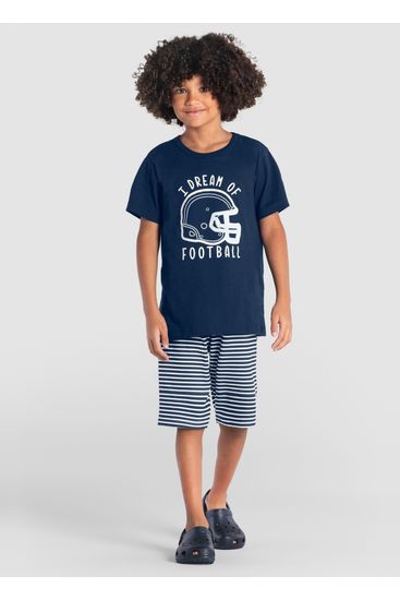 Pijama infantil menino de futebol Brandili - 4