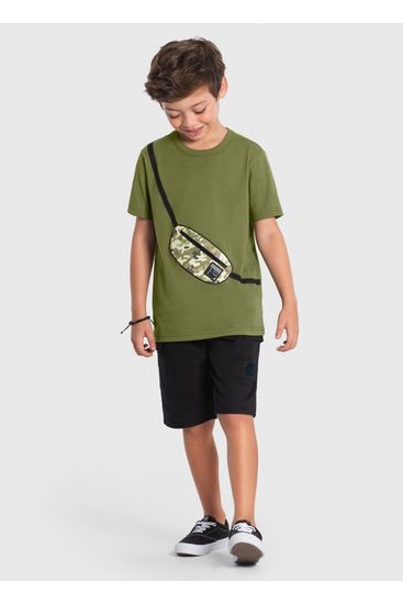 Bermuda infantil menino em moletinho com bolsos Brandili - 10