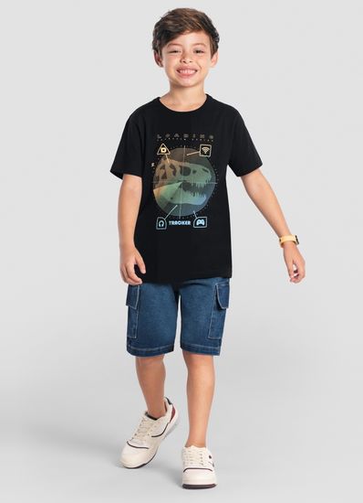 Camiseta infantil menino de dinossauro Brandili - 12