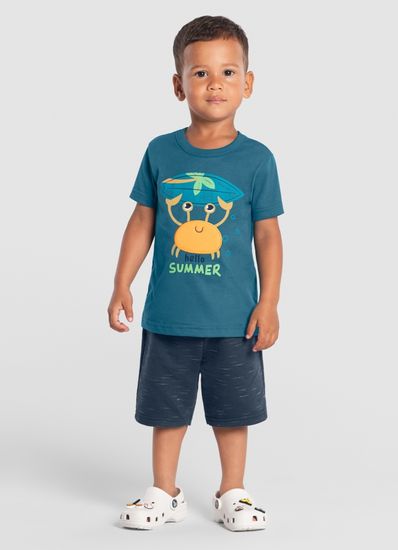 Camiseta infantil menino de caranguejo Brandili - 1