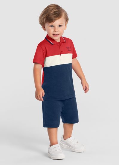 Camisa polo infantil menino de jacaré Brandili - 1