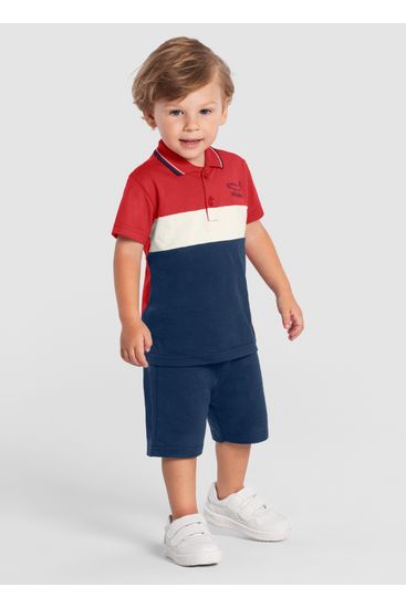 Camisa polo infantil menino de jacaré Brandili - 2