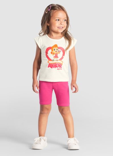 Blusa infantil menina 3 palavrinhas Brandili - 1