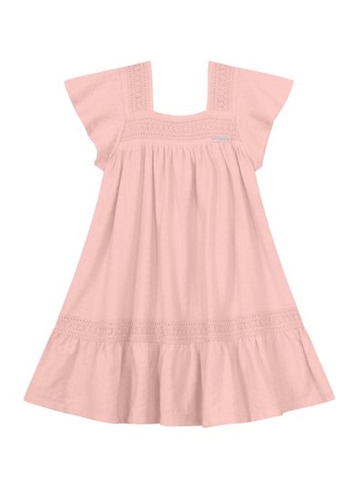 Vestido infantil menina em malha Mundi - 1