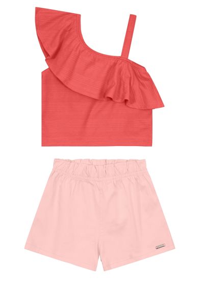 Conjunto infantil menina com babados Brandili - 14