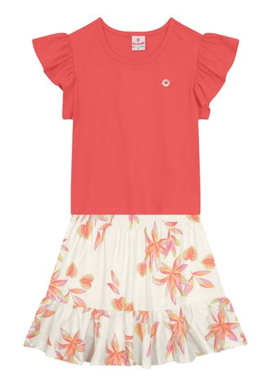 Conjunto infantil menina tropical Brandili - 4