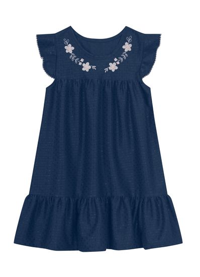 Vestido infantil menina de flores Brandili - 1