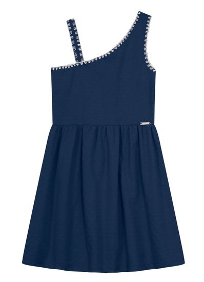 Vestido infantil menina com mangas assimétricas Brandili - 10